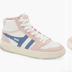 Gola White and Pink High-Top Sneakers